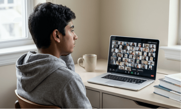 Struggling to manage online classes along with students from India