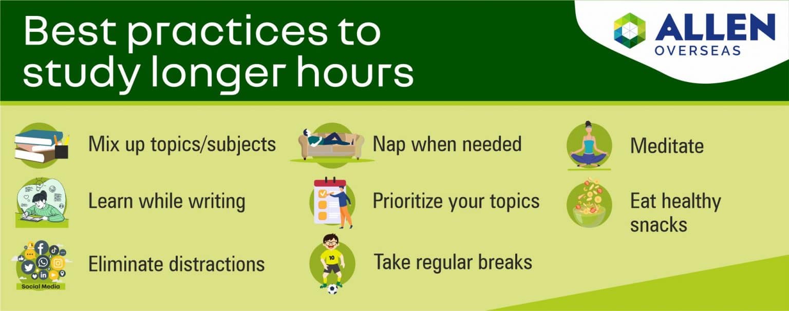 Best practices to study longer hours